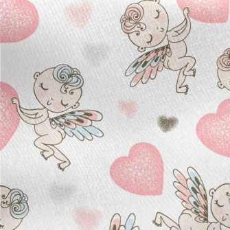 Heart-Stealing Cupid Jersey Backed Fleece