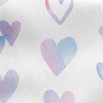 Pink Heart Jersey Backed Fleece