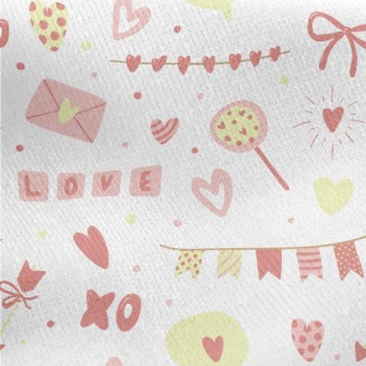 Love Message Jersey Backed Fleece