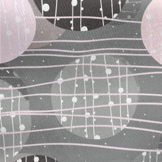 Geometric Circle Jersey Backed Fleece