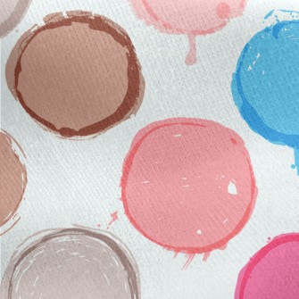 Colored Circles Jersey Backed Fleece