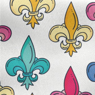 Colorful Iris Flowers Jersey Backed Fleece