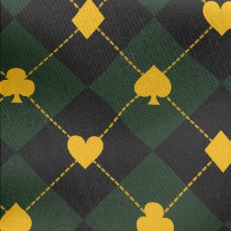 Plaid Spades Clubs Jersey Backed Fleece