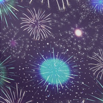 Colorful Fireworks Pongee