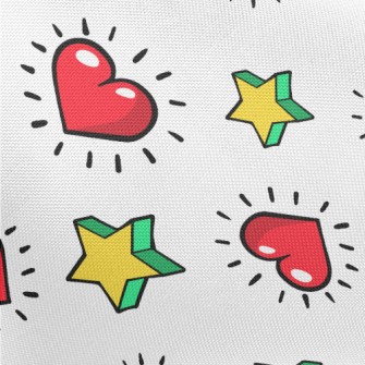 Hearts And Stars Pongee