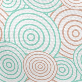 Green And Orange Circles Pongee