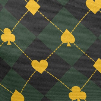 Plaid Spades Clubs Pongee