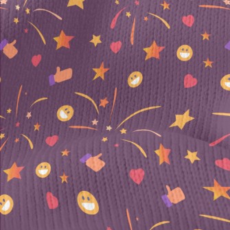Smiley Face Fireworks Stretch Jersey