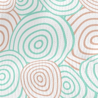 Green And Orange Circles Stretch Jersey