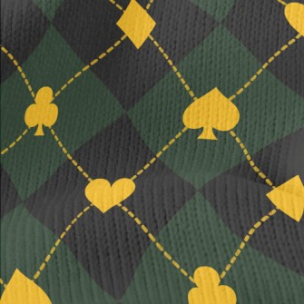 Plaid Spades Clubs Stretch Jersey