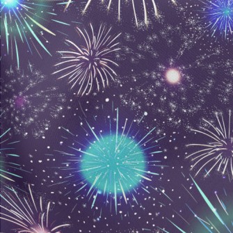 Colorful Fireworks Lightweight Cotton Poplin
