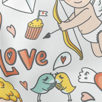 Romantic Cupid Lightweight Cotton Poplin