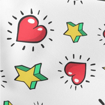 Hearts And Stars Lightweight Cotton Poplin