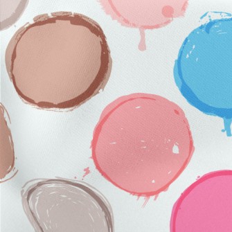 Colored Circles Lightweight Cotton Poplin