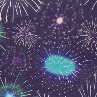 Colorful Fireworks Midweight Cotton Poplin