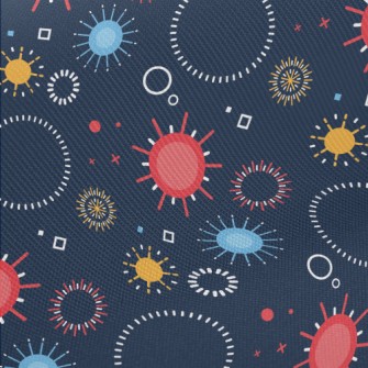 Colorful Fireworks Midweight Cotton Poplin