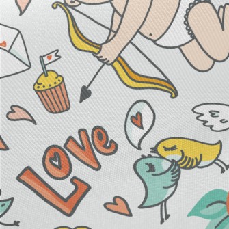 Romantic Cupid Midweight Cotton Poplin