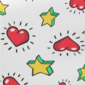 Hearts And Stars Midweight Cotton Poplin