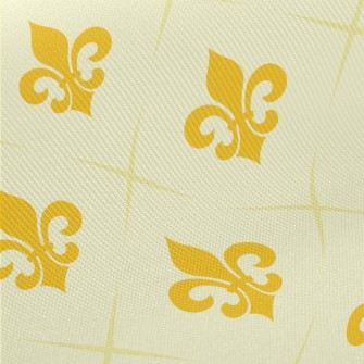 Elegant Golden Flower Midweight Cotton Poplin