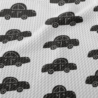 Black Car Graffiti Birdseye Piqué
