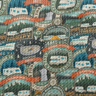 Summer Camping Logo Birdseye Piqué