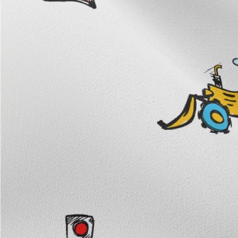 Cartoon Construction Vehicles Chiffon