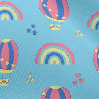 Cute Hot Air Flying In The Air Chiffon