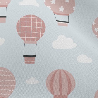 Pink Pattern Hot Air Balloon Chiffon