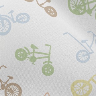 Colorful Bicycle Silhouette Chiffon