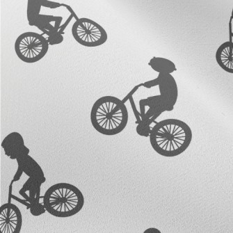 Children Riding Bicycles Silho Chiffon