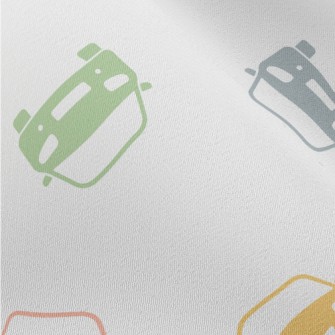 Colored Car Silhouettes Chiffon