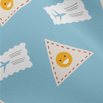 Airline Ticket And Smiley Emoj Chiffon