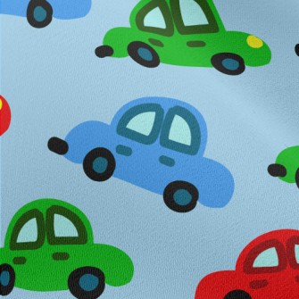 Cartoon Doodle Car Chiffon