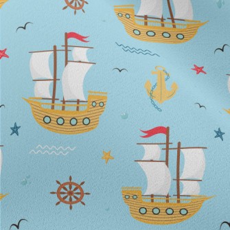 Sailboat And Anchor Chiffon