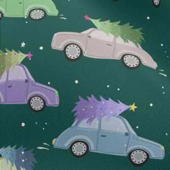 Colorful Cars And Christmas Tr Chiffon