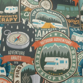 Summer Camping Logo Chiffon