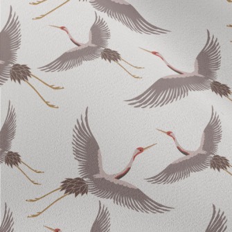 Chinese Traditional White Cran Chiffon