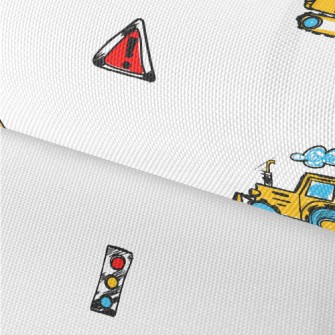Cartoon Construction Vehicles Waterproof Oxford