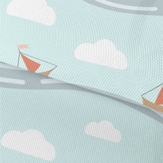 Sailboat Sailing On The Waves Waterproof Oxford