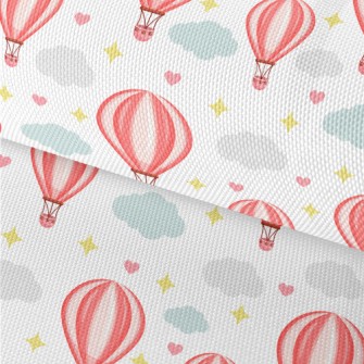Hot Air Balloon And Love Waterproof Oxford