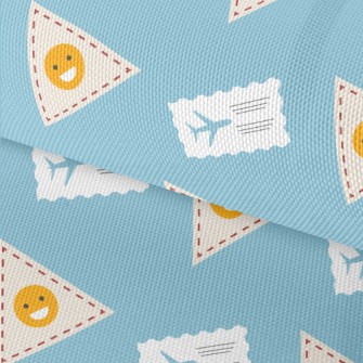 Airline Ticket And Smiley Emoj Waterproof Oxford