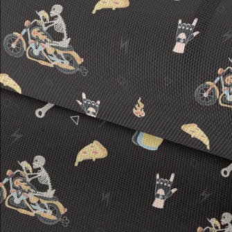Skeleton Riding A Motorcycle Waterproof Oxford