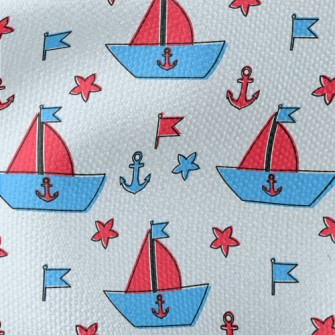 Cute Sailboat Doodle Waterproof Canvas