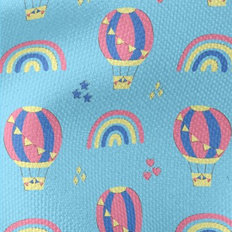 Cute Hot Air Flying In The Air Waterproof Canvas