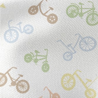 Colorful Bicycle Silhouette Waterproof Canvas