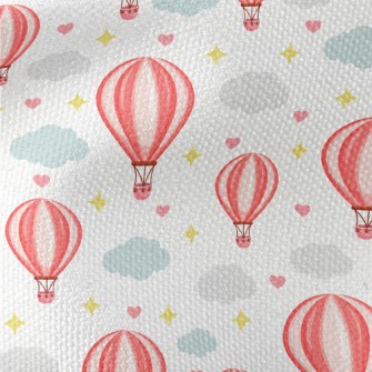 Hot Air Balloon And Love Waterproof Canvas