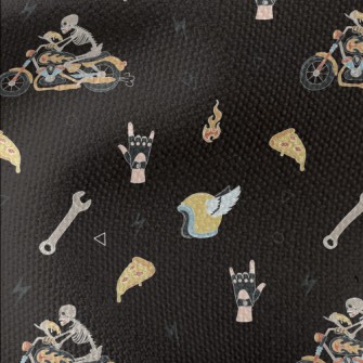 Skeleton Riding A Motorcycle Waterproof Canvas