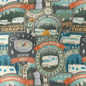 Summer Camping Logo Waterproof Canvas