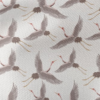 Chinese Traditional White Cran Waterproof Canvas