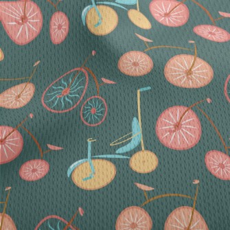 Colorful Retro Bicycle Athletic Mesh Flat Back